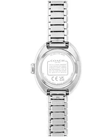 Coach Women's Sammy Silver Tone Stainless Steel Stretch Bracelet Watch, 22.5mm