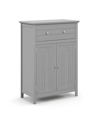 Volenca 2-Door Freestanding Bathroom Cabinet with Drawer and Adjustable Shelf