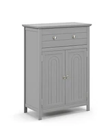 Volenca 2-Door Freestanding Bathroom Cabinet with Drawer and Adjustable Shelf