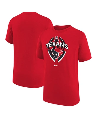 Nike Big Boys and Girls Red Houston Texans Icon Legend T-Shirt