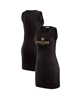 Wear by Erin Andrews Women's x Gracie Hunt Black Pittsburgh Steelers Ribbed Tank Dress