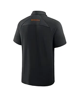 Fanatics Men's Black Cincinnati Bengals Back Around Raglan Polo Shirt