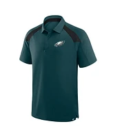 Fanatics Men's Midnight Green Philadelphia Eagles Back Around Raglan Polo Shirt