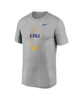 Nike Men's Heather Gray Lsu Tigers Primetime Legend Icon Performance T-Shirt