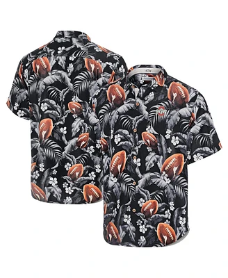 Tommy Bahama Men's Black Ohio State Buckeyes Veracruz Cay First Down Blooms Button-Up Shirt