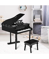 Mecale 30-Key Kids Piano Keyboard Toy with Bench Lid and Music Rack
