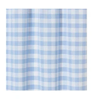 Kate Aurora Living Country Farmhouse Blue Plaid Gingham 3 Pc Kitchen Curtain Tier & Valance Set