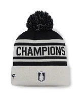 Fanatics Men's Black Florida Panthers 2025 Stanley Cup Champions Cuffed Knit with Pom Hat