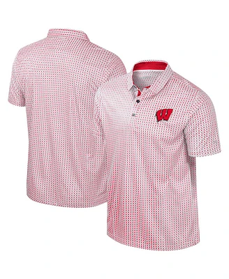 Colosseum Men's Red Wisconsin Badgers Big Tall Marty Rival Polo Shirt