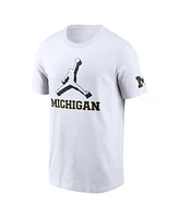 Jordan Men's White Michigan Wolverines Primetime 2-Hit Swoosh T-Shirt