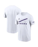 Nike Men's White Lsu Tigers Primetime 2-Hit Swoosh T-Shirt