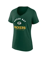 Logo Athletic Women's Green Bay Packers Unrivaled V-Neck T-Shirt