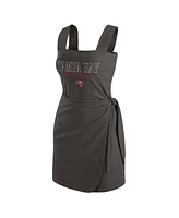 Wear by Erin Andrews Women's Pewter Tampa Bay Buccaneers Wrap Dress