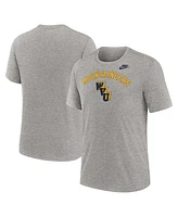 Nike Men's Heather Gray West Virginia Mountaineers Legacy Arch Tri-Blend T-Shirt