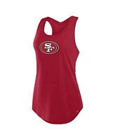 Fanatics Women's Scarlet San Francisco 49ers Iron Fan Tank Top