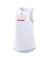 Nike Women's White Atlanta Braves City Connect Tricode High Neck Performance Tank Top