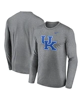 Nike Men's Heather Gray Kentucky Wildcats Primetime Primary Legend Long Sleeve T-Shirt