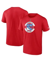 Fanatics Men's Red New York Rangers Authentic Pro Core Secondary T-Shirt