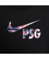 Nike Big Boys and Girls Black Paris Saint-Germain Swoosh T-Shirt