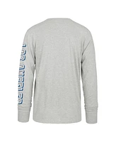 '47 Brand Men's Gray Los Angeles Dodgers Big Tall Distressed Franklin Long Sleeve T-Shirt