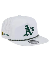New Era Men's White Athletics Perforated Golfer Snapback Hat
