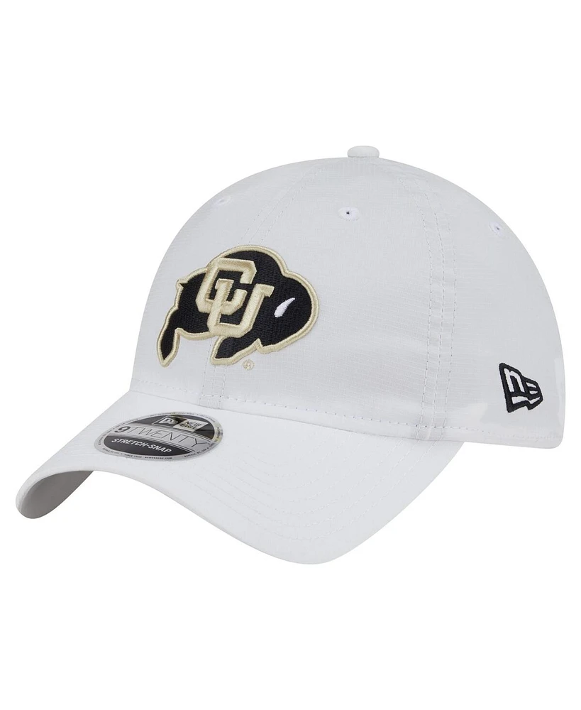New Era Men's White Colorado Buffaloes Active Ripstop 9TWENTY Adjustable Hat