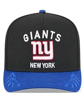 New Era Big Boys and Girls Black/Royal New York Giants 2025 Nfl Draft A-Frame 9FIFTY Snapback Hat