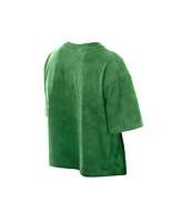 New Era Women's Kelly Green Philadelphia Eagles Cropped Boxy Sport Classics Mineral Wash T-Shirt