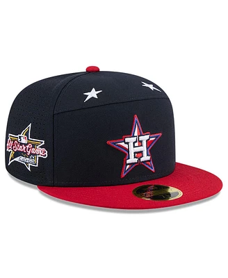 New Era Men's Navy/Red Houston Astros 2025 Mlb All-Star Game Workout Side Patch 59FIFTY Fitted Hat
