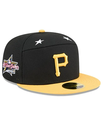 New Era Men's Black/Gold Pittsburgh Pirates 2025 Mlb All-Star Game Side Patch 59FIFTY Fitted Hat