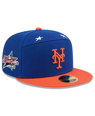New Era Men's Royal/Orange York Mets 2025 Mlb All-Star Game Side Patch 59FIFTY Fitted Hat