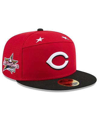 New Era Men's Red/Black Cincinnati Reds 2025 Mlb All-Star Game Side Patch 59FIFTY Fitted Hat