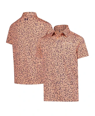 Under Armour Big Boys and Girls Orange, The Players Blade Print Polo Shirt