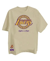 Two Hype Men's Khaki Los Angeles Lakers Worldwide Collection Premium T-Shirt