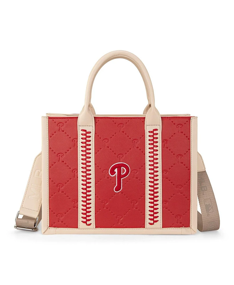 Montana West Philadelphia Phillies Whipstitch Crossbody Tote Handbag