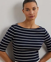 Lauren Ralph Striped Boatneck Top