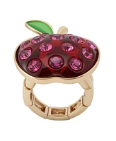 Betsey Johnson Faux Stone Straight Apple Cocktail Stretch Ring