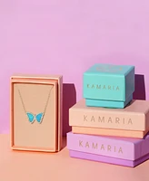 Kamaria Butterfly Necklace with Lab-Grown Opal Sterling Silver