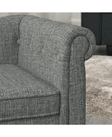 Elegant Linen Dog Sofa Bed - Light Grey