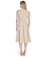 Calvin Klein Women's Scuba Crepe Sleeveless A-Line Dress
