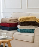 Battilo Herringbone Chenille Knit Throw