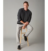 LuxLined Men's Itch-Free Men s Merino Wool Crewneck Sweater with Soft Inner Lining