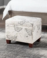 Convenience Concepts 21.75" Canvas Fabric Madison Storage Ottoman