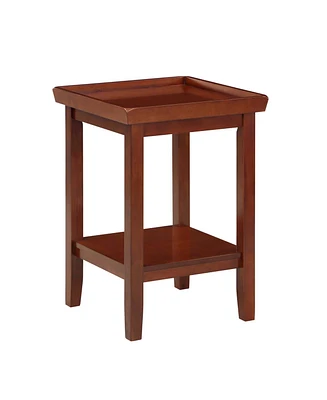 Convenience Concepts 18" Wood Ledgewood End Table with Shelf