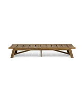 Acacia Wood Chaise Lounge With Adjustable Seating