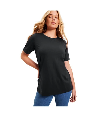 June + Vie Women's Short-Sleeve Crewneck One Only Tee