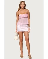 Edikted Women's Vella Sequin Sheer Chiffon Top