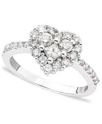 Classique by Effy Diamond Heart Ring (9/10 ct. t.w.) in 14k White Gold