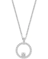 Swarovski Pave Circle Crystal Pendant Necklace