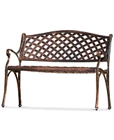 Elmann Antiqued Copper-Finish Bench